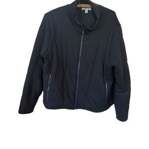 Three dots black quilted jacket size large